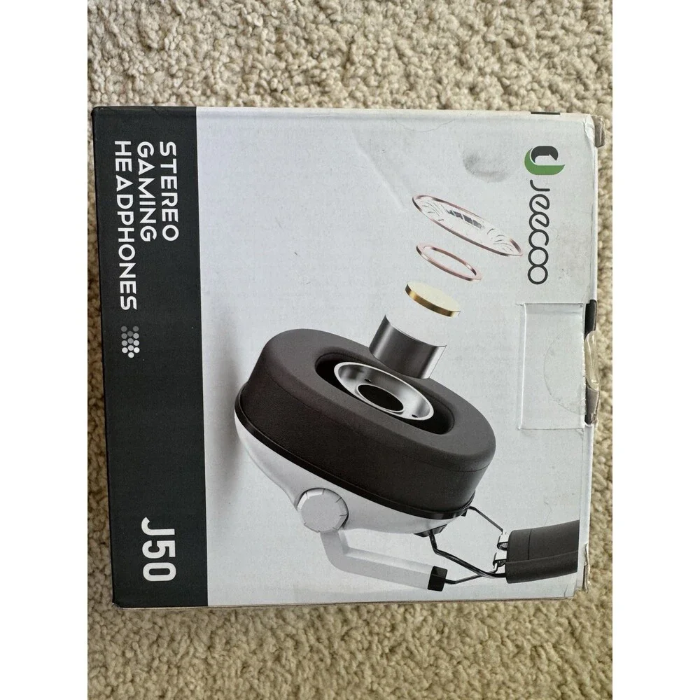 Jeecoo J50 Gaming Headset for PS4 PS5 Xbox One S/X - Headphones White